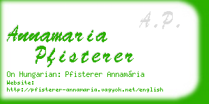 annamaria pfisterer business card